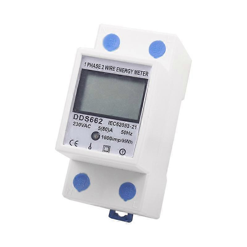 Single Phase Two Wire LCD Backlight Digital Display Single Phase Electronic Energy KWh Meter AC 230