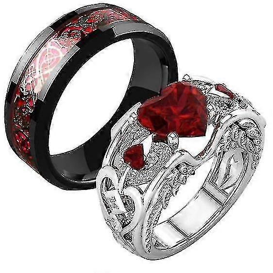 matchende ringer for par par ringer sett matchende hjerte ringer løfte ringer