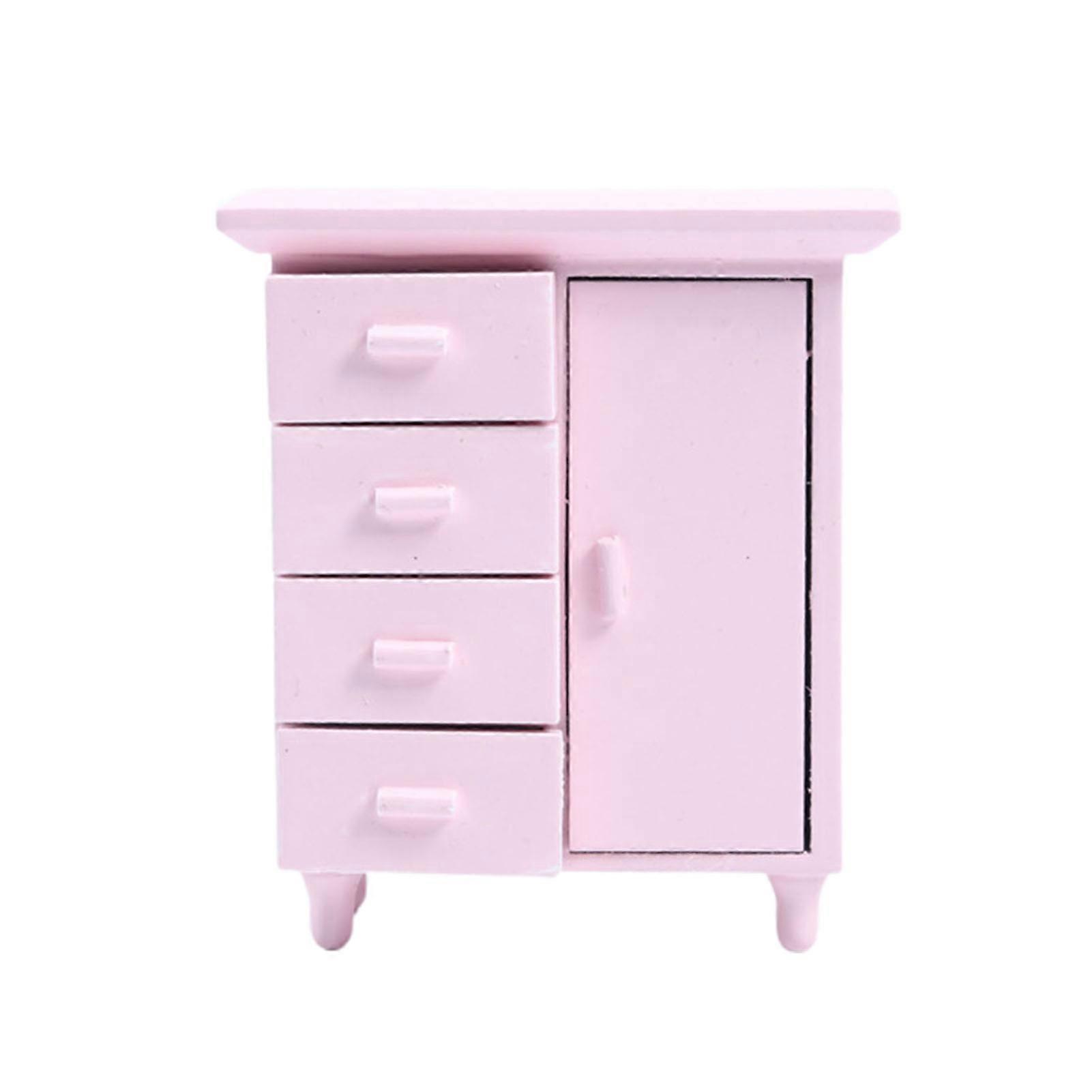 Dollhouse Cabinet Multiple Compartments Decoration Interesting Miniature Mini Drawer Model for Kids