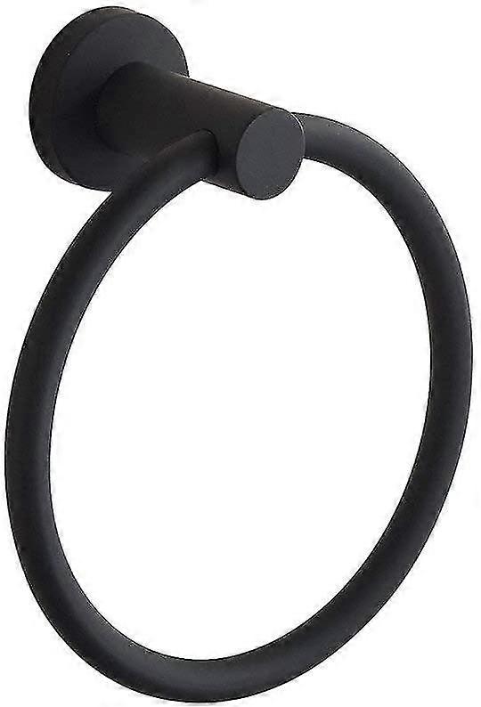304 Stainless Steel Towel Ring Hanging Round Simple Black Towel Circular Holder