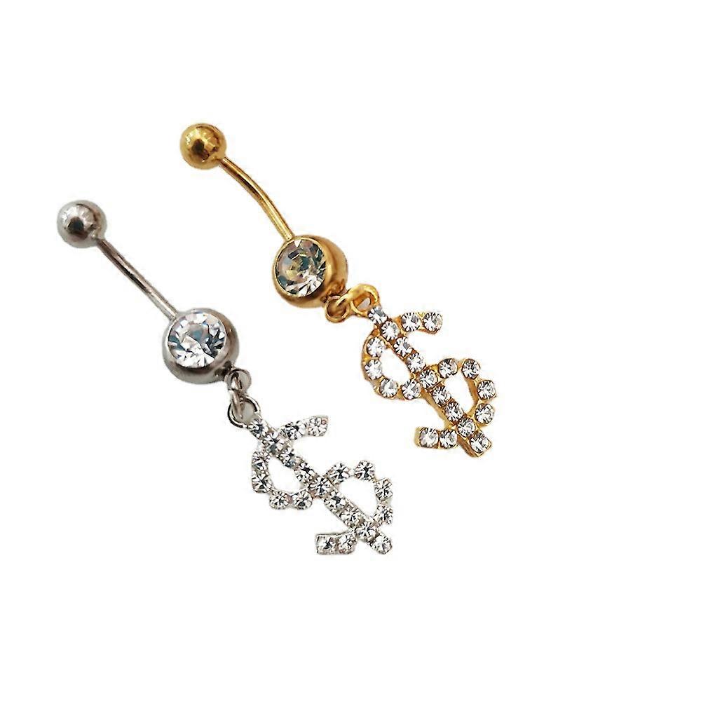Stål Dangle Navel Belly Button Ring Bar