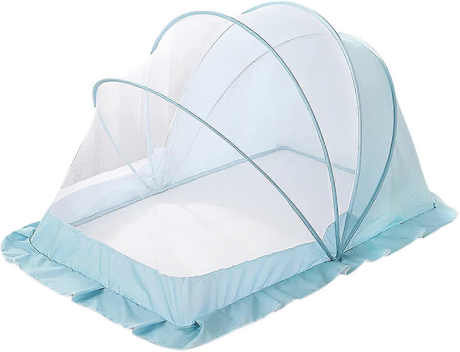 bottomless crib mosquito net 115*60*65CM (blue)