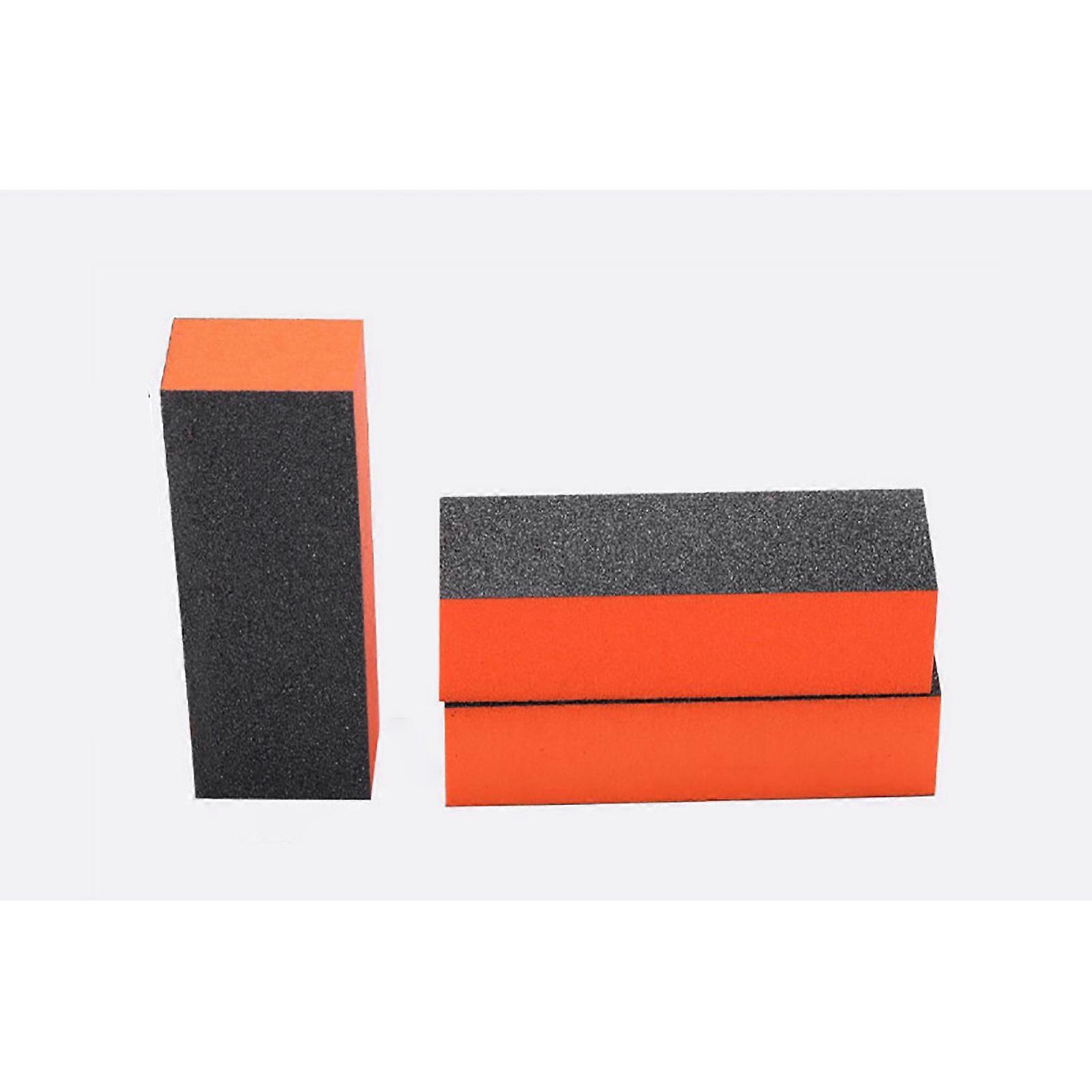 Nail Buffers 3 Sides Black Durable Washable Portable EVA Material Nail Sanding Blocks for Professionals FamiliesOrange