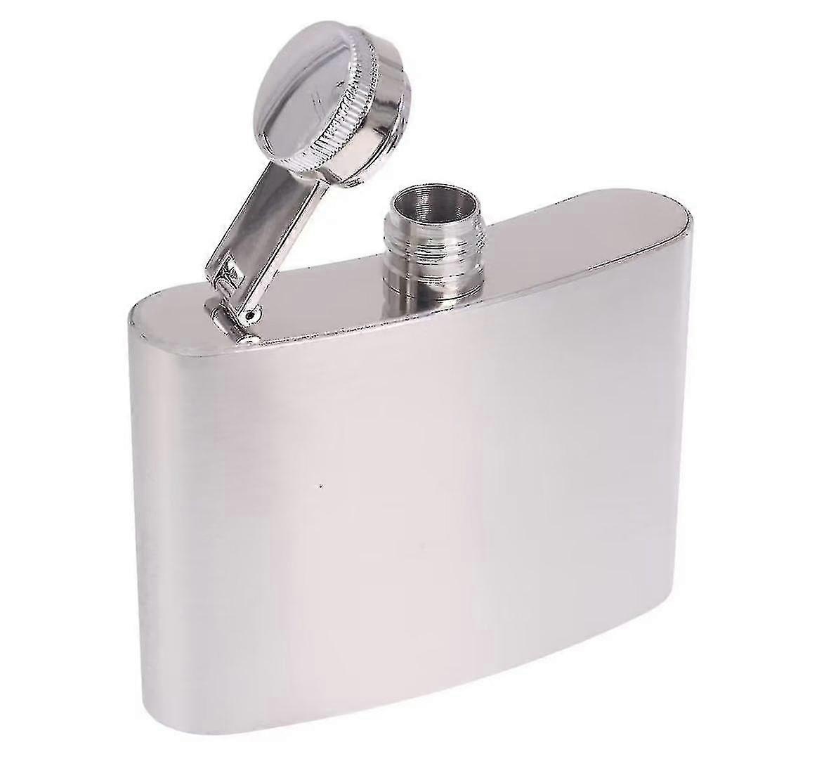 Stainless Steel Hip Flask - Whiskey Flask Leak Proof, Portable Pocket Hip Flask For Liquor For Men(1pc, Silver)