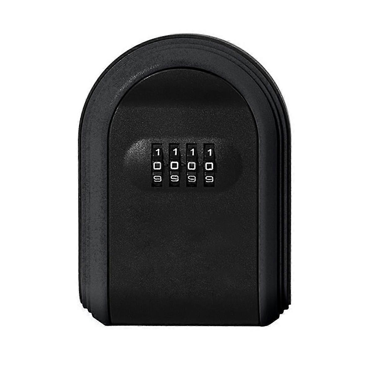 Key Safe Box Weatherproof 4 Digit Combination Outdoor Key Security Storage Case Key Lock Box Wall Mounted,black