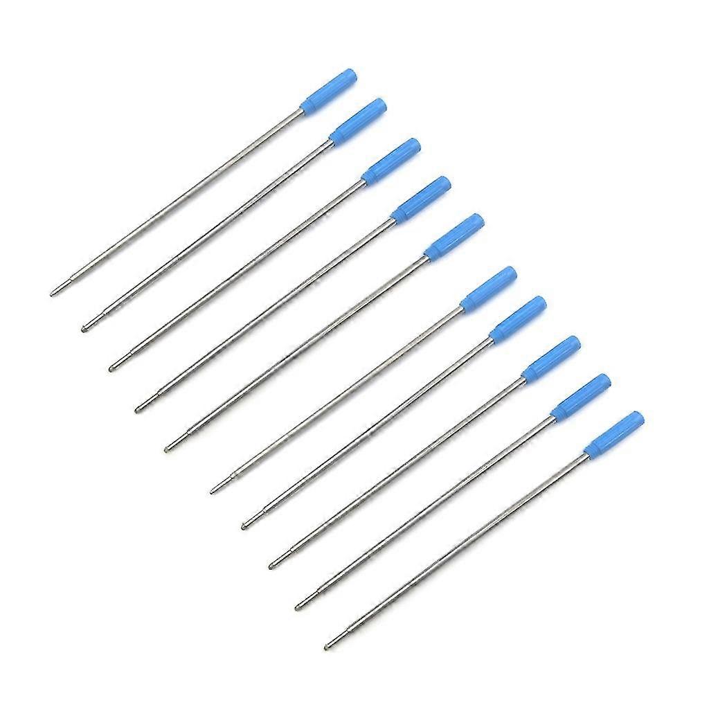 10Pcs Replacement Ballpoint Pen Refills - Blue Black (115mm)