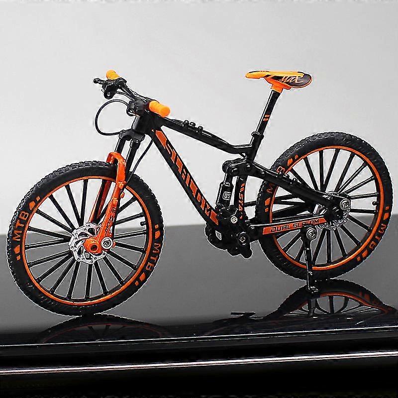 Bicycle Alloy Model Mini 1:10 Alloy Bicycle Scale Model Desktop Simulation Ornament Finger Mountain Bikes Toy Multi-color Optional