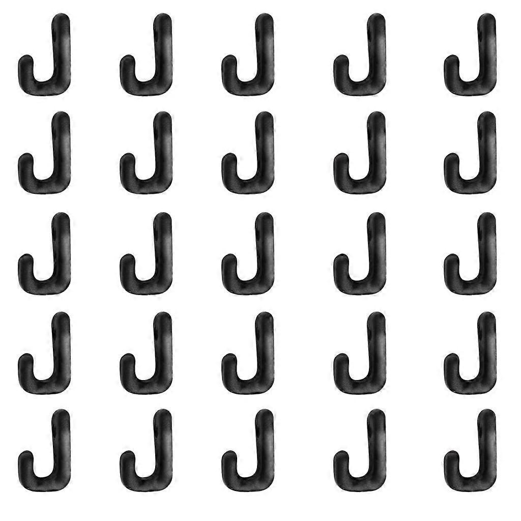 25pcs Kayak Canoes Boats Nylon J Lashing Hooks Bungee Hooks Hole Dia. 4mm