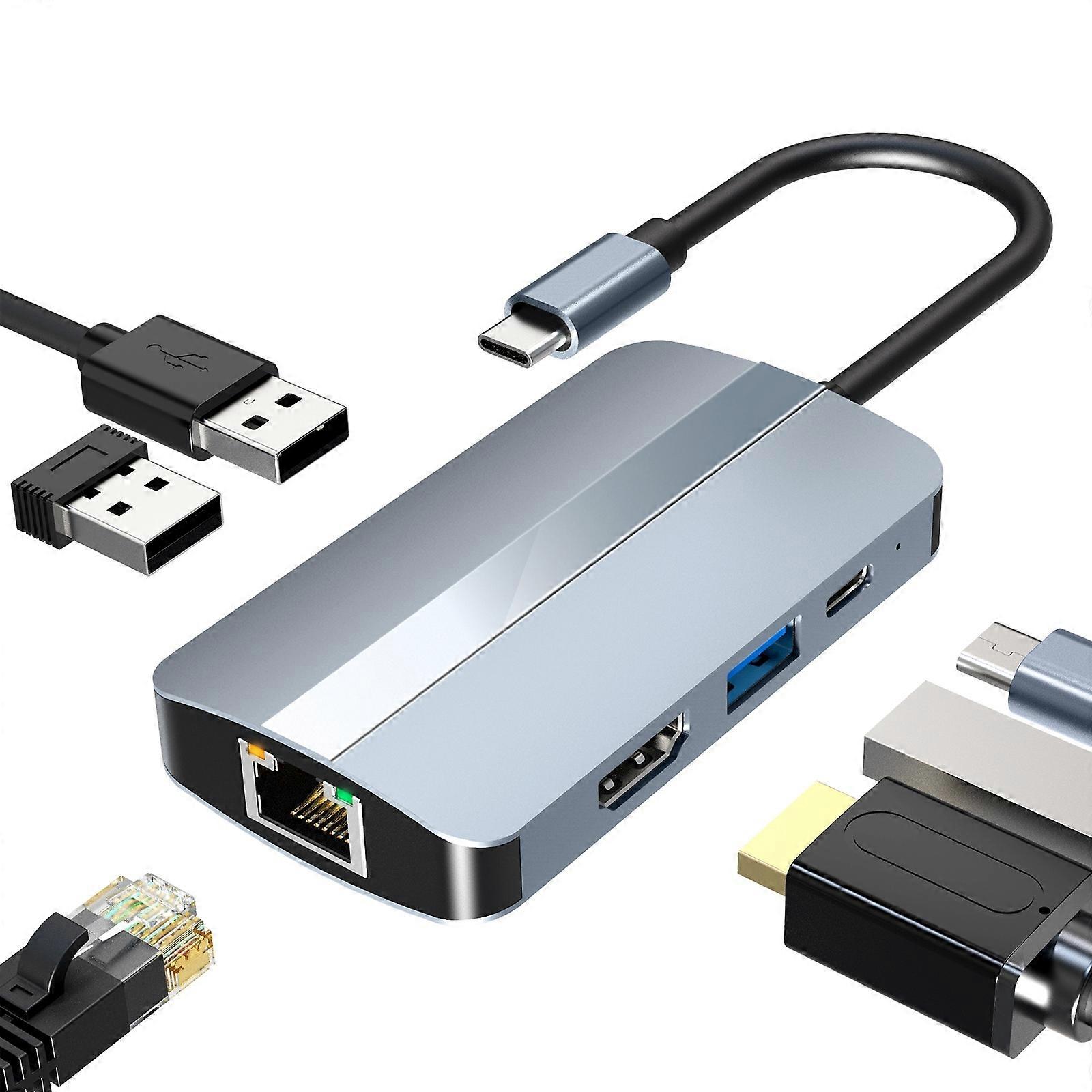 BYL-2203 6 in 1 USB-C / Type-C to USB HUB Adapter