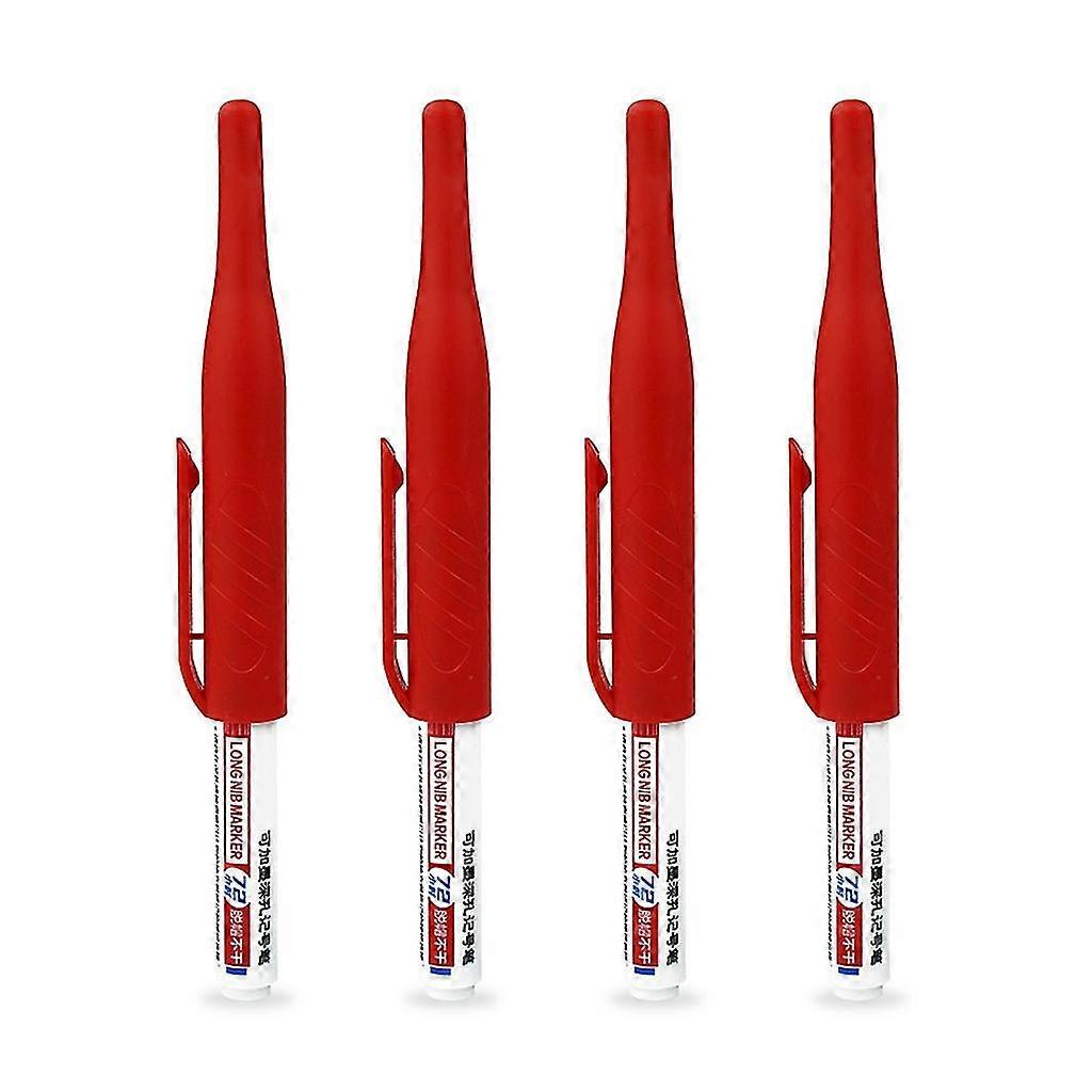 4x Deep Reach Markers Waterproof Deep Hole Marker Pens Carpenter-ink Markers