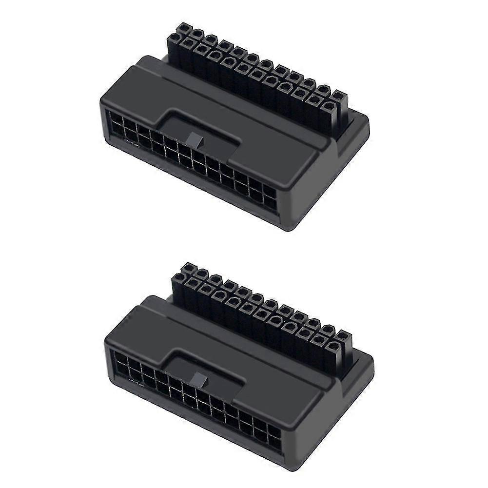 2 stuks ATX 24-pins tot 90 graden netstekkeradapter moederbord netkabelconnectoren doe-het-zelf montage toegang