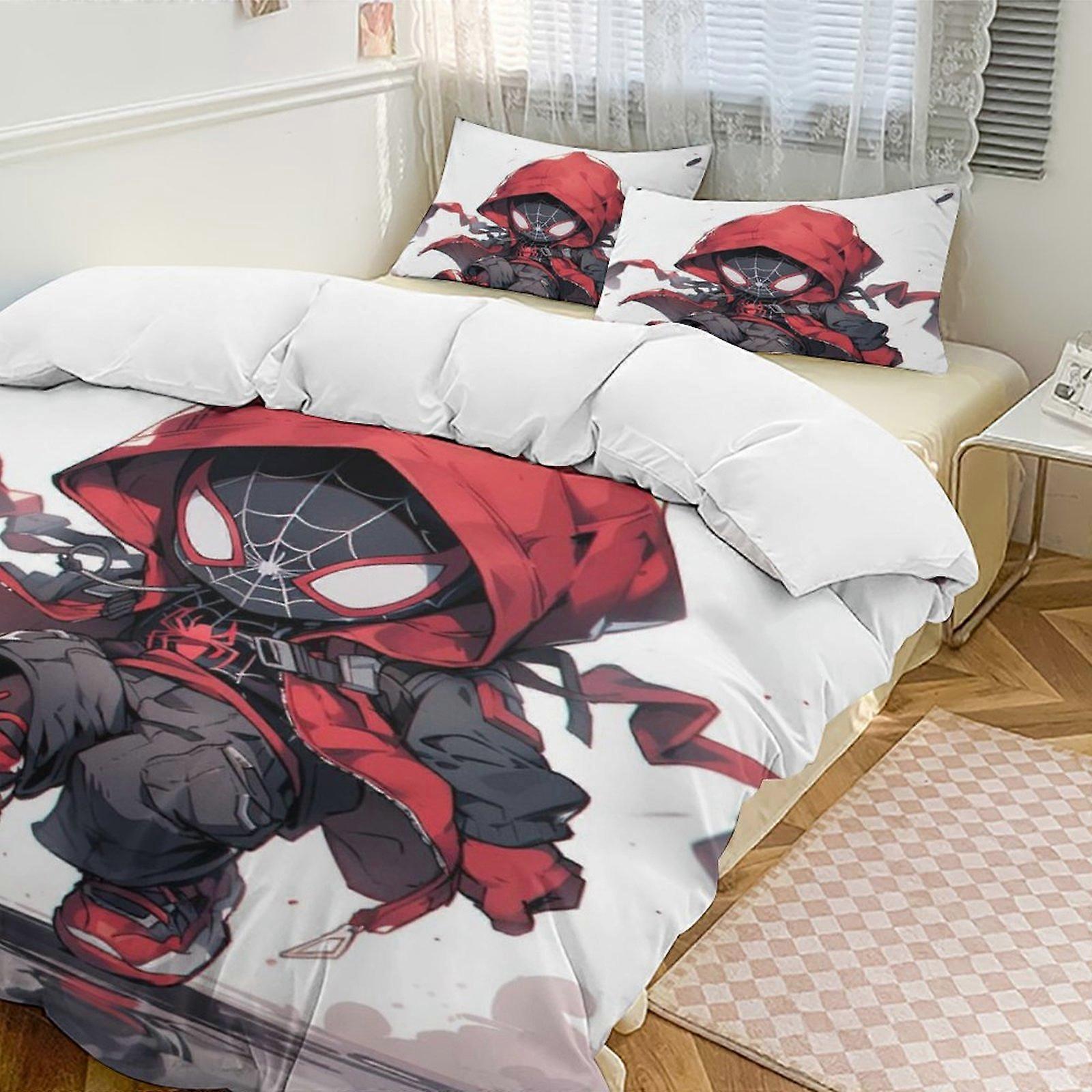 Bedding set HL558 Miles Morales Down Duvet Cover Microfiber Bedding Set, 1 Down Duvet Cover and 2 Pillowcases XN558