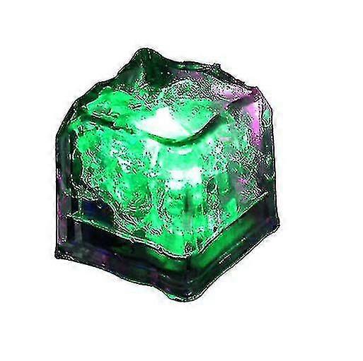 Simulation Ice Cube - 2pcs Cube de glace lumineuse en plastique avec lumière verte Cy