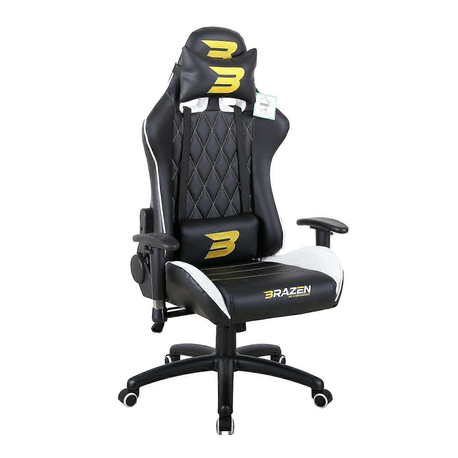 Brazen Phantom Elite Pc Gaming Chair - Black / White
