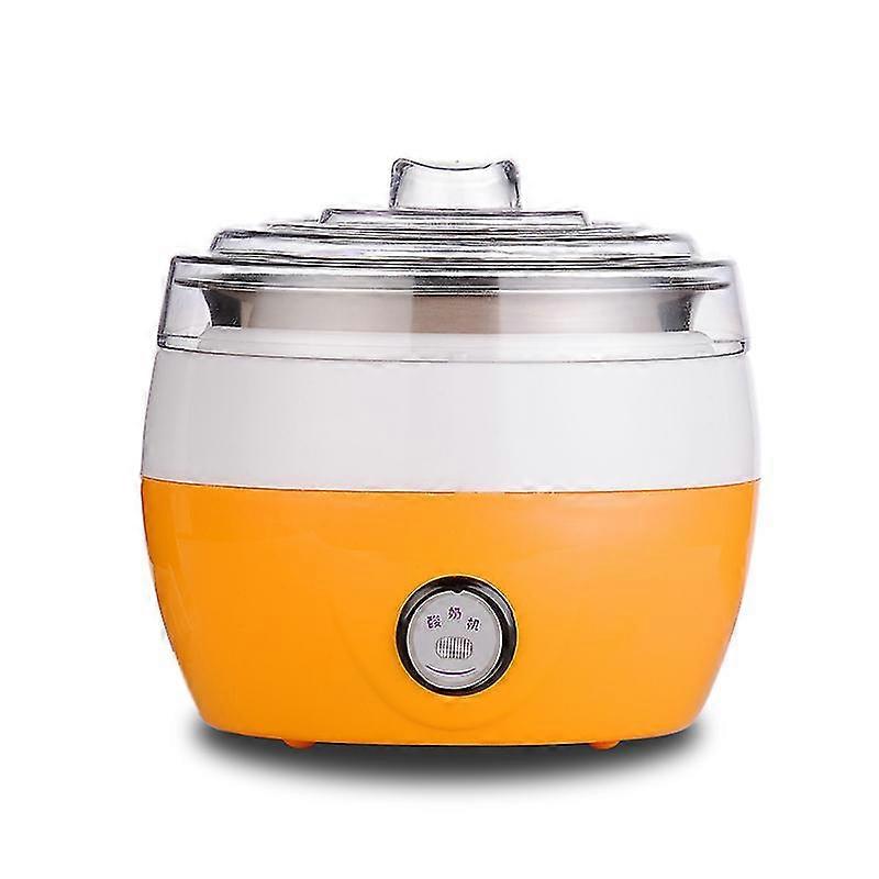 Diy Yogurt Maker Automatic Household Tools Stainless Steel Liner-orange