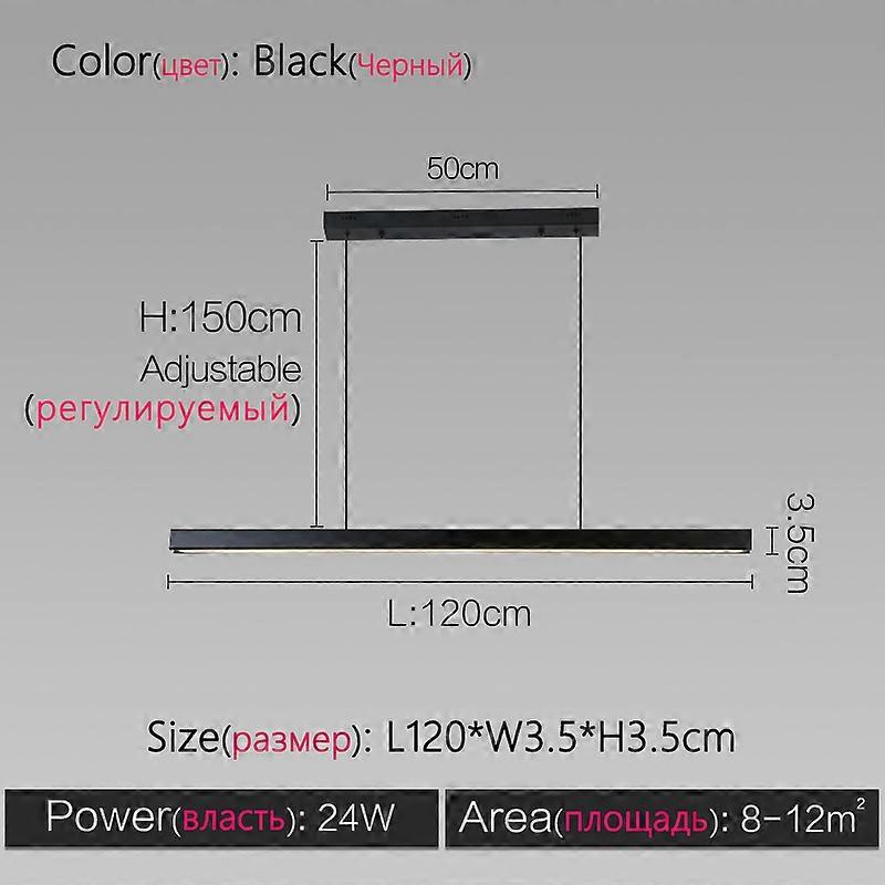Designer dining room chandelier simple modern Nordic dining table bar table lamp minimalist led long office chandelier