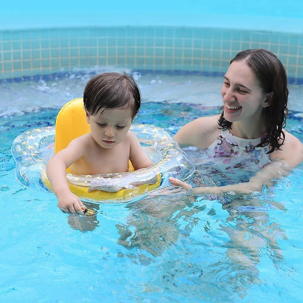 Baby Pool Floats with Safe Bottom Support, Inflatable Swim Float for Kids 1-3 Years Old