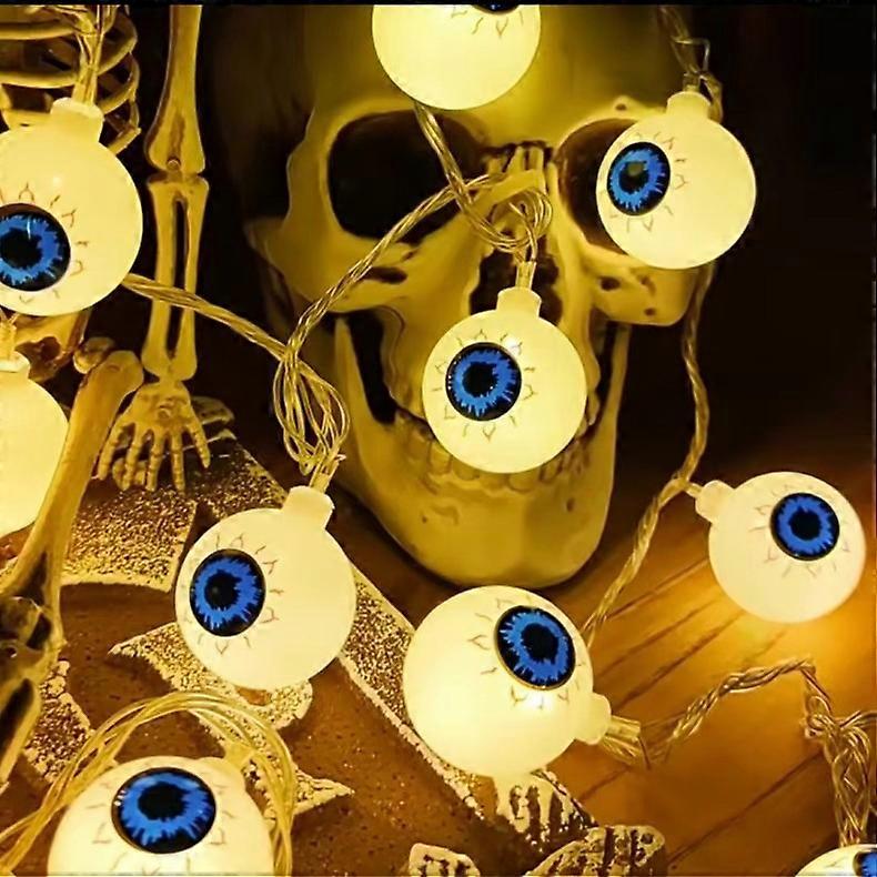 Halloween Eyeball String Lights, USB Powered Halloween Fairy Lights for House Garden Yard Halloween Party Decor, LED Halloween Decorative String Light