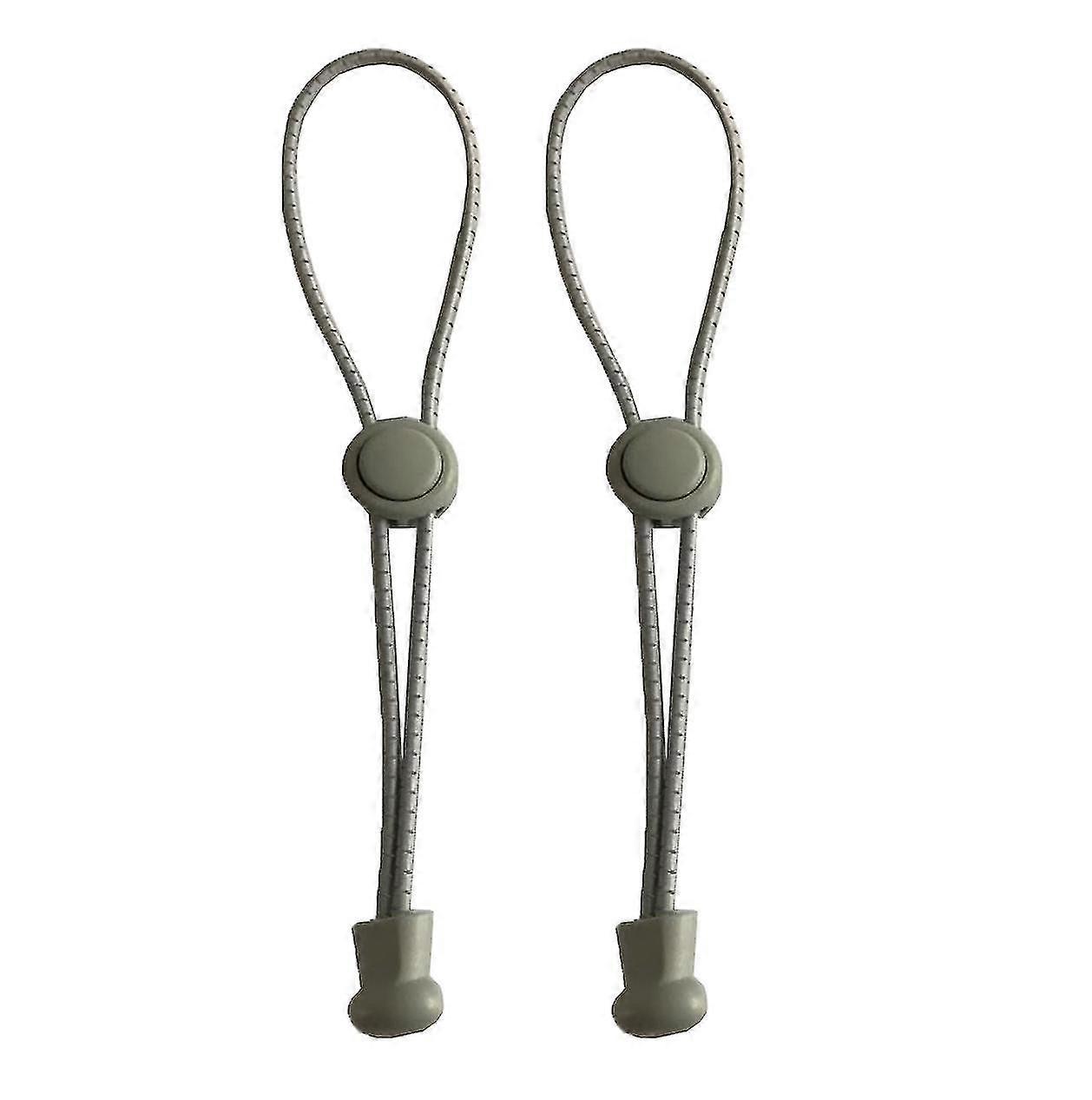 Reflective Grey Elastic No Tie Lock Shoelaces Lock Laces