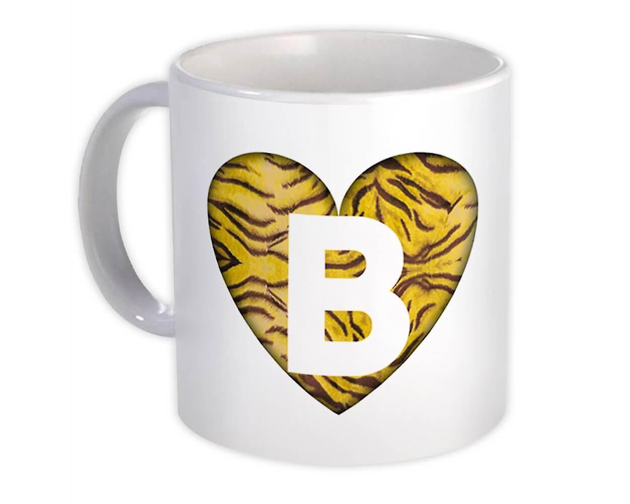 Gift Mug: Monogram Letter B Tiger