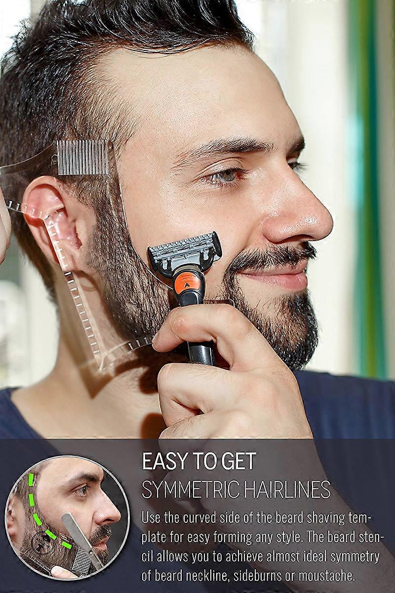 2pcs Beard Shaping Tool for Men - Beard Shaper and Styler Template