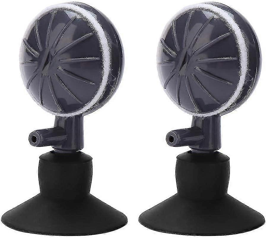 2 Pack Air Stone Discs with Suction Cup Swivel Adjustable Oxygen Bubble Air Stone Diffuser for Aquarium Fish Tank Hydroponic Pump