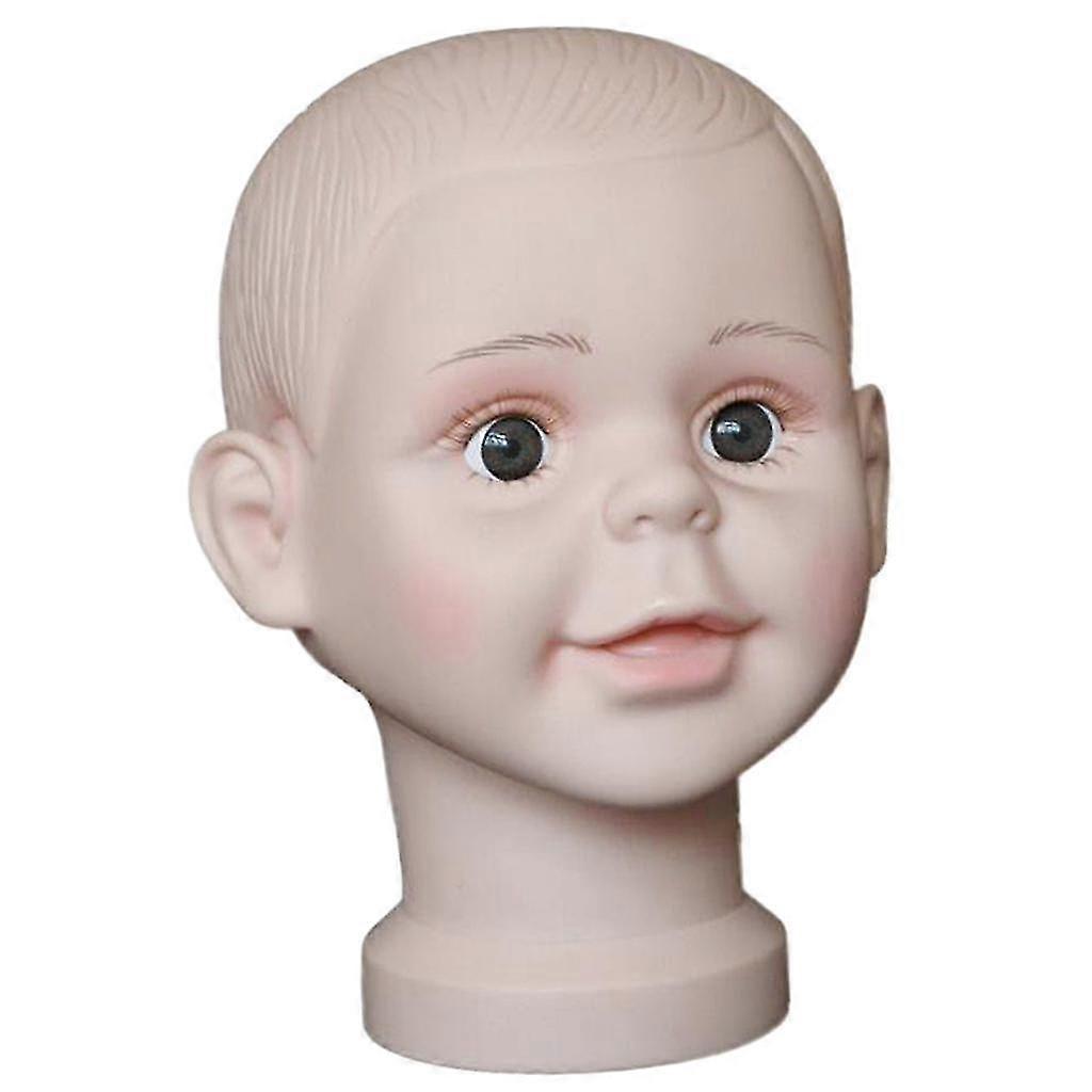 Children Mannequin Shop Window Decorative Head - Baby Head Model for Display Hats, Cap, Wigs, and Make-up