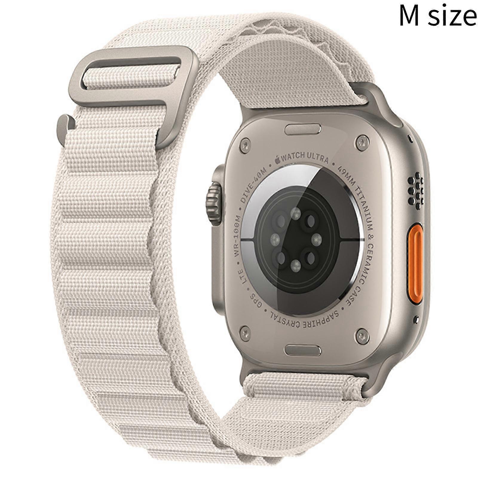 Compatible with Watch Strap 38/40/41mm, 42/44/45/49 mm Nylon Braided Loop Adjustable Strap