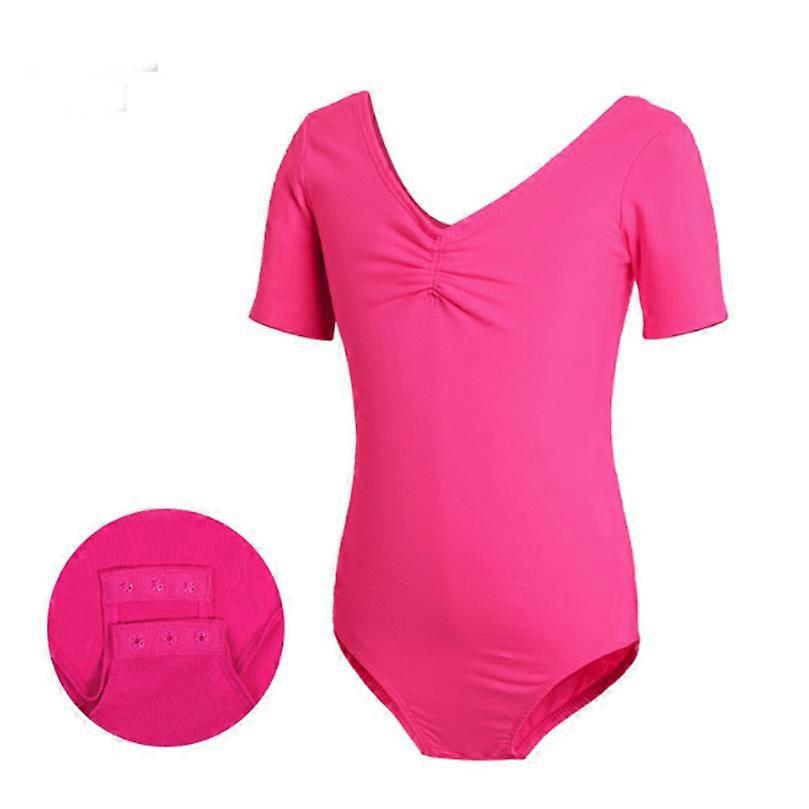 Barndans kläder sommar flickor träningskläder Kortärmade kläder dans Jumpsuit prestanda kläder