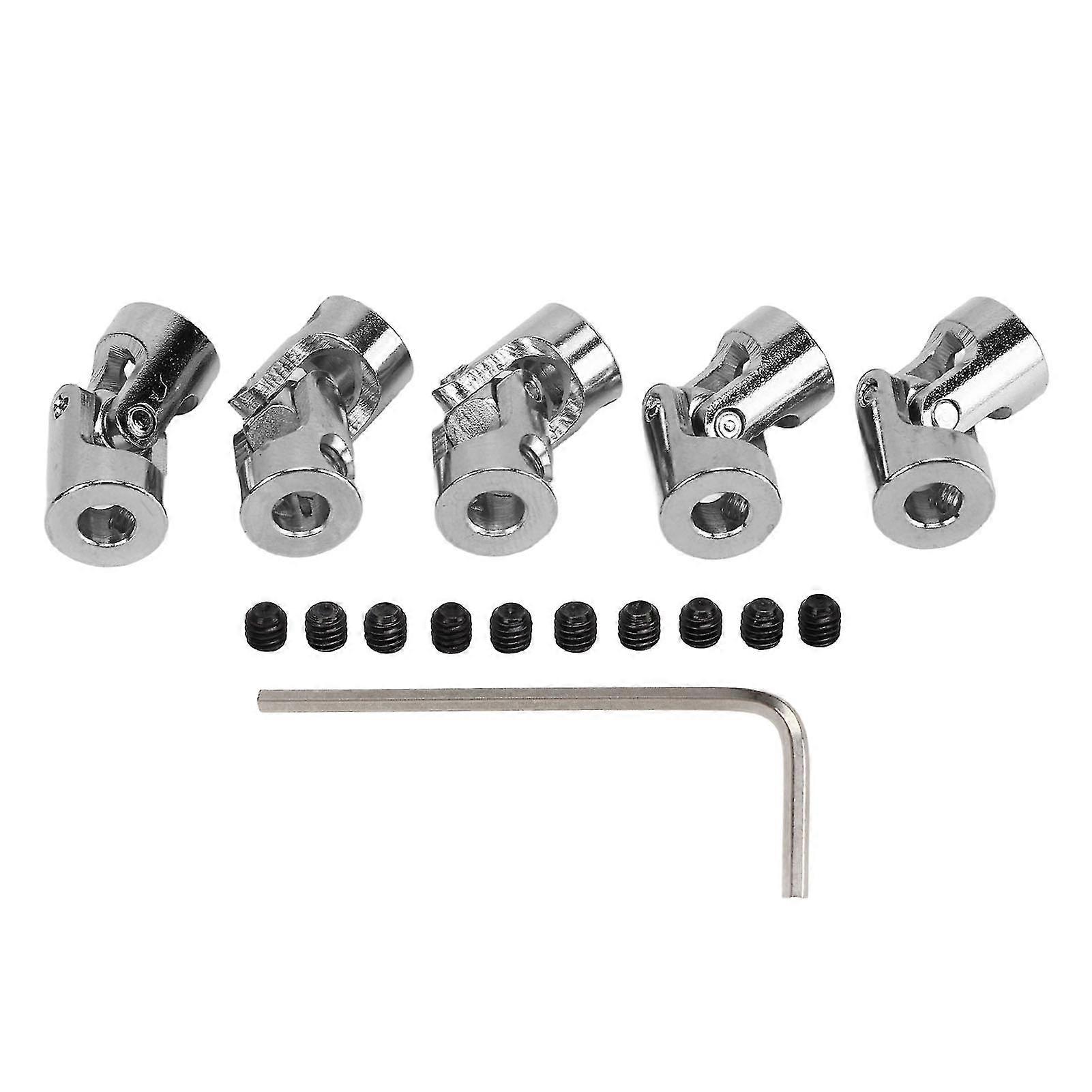 5mmユニバーサルジョイントカプラー - 5個セット - モーターシャフトカップリングコネクタ対応 ラジコンカー・船舶