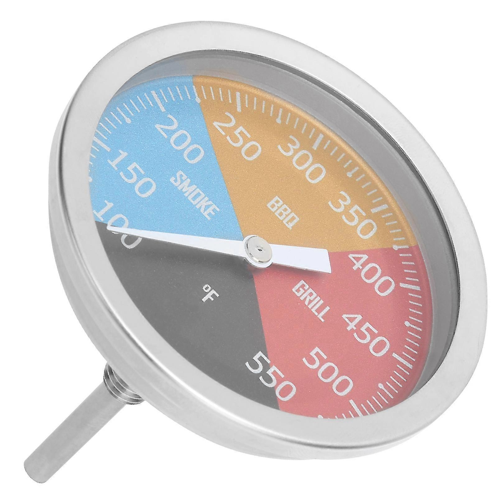 Metal Oven Temperature Gauge for BBQ Grill - Pointer Type, 100-550H