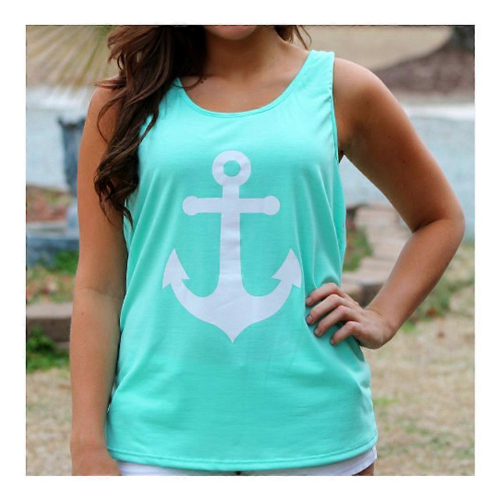 Anchor Printing Navy Style Back Bowknot Vest