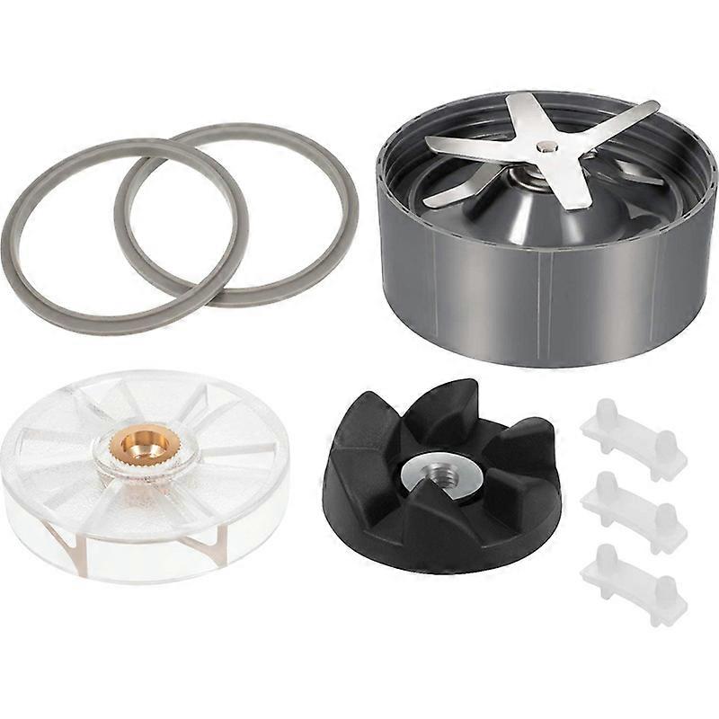 8 Pieces Blender Replacement Parts for 600W 900W Blender with Ice Blade/Rubber Sealing Gasket/Shock