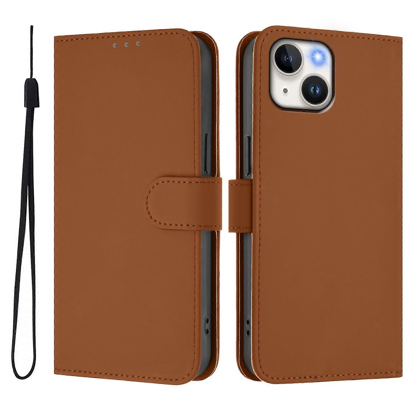 Skin Feel Leather Phone Case For iPhone 15