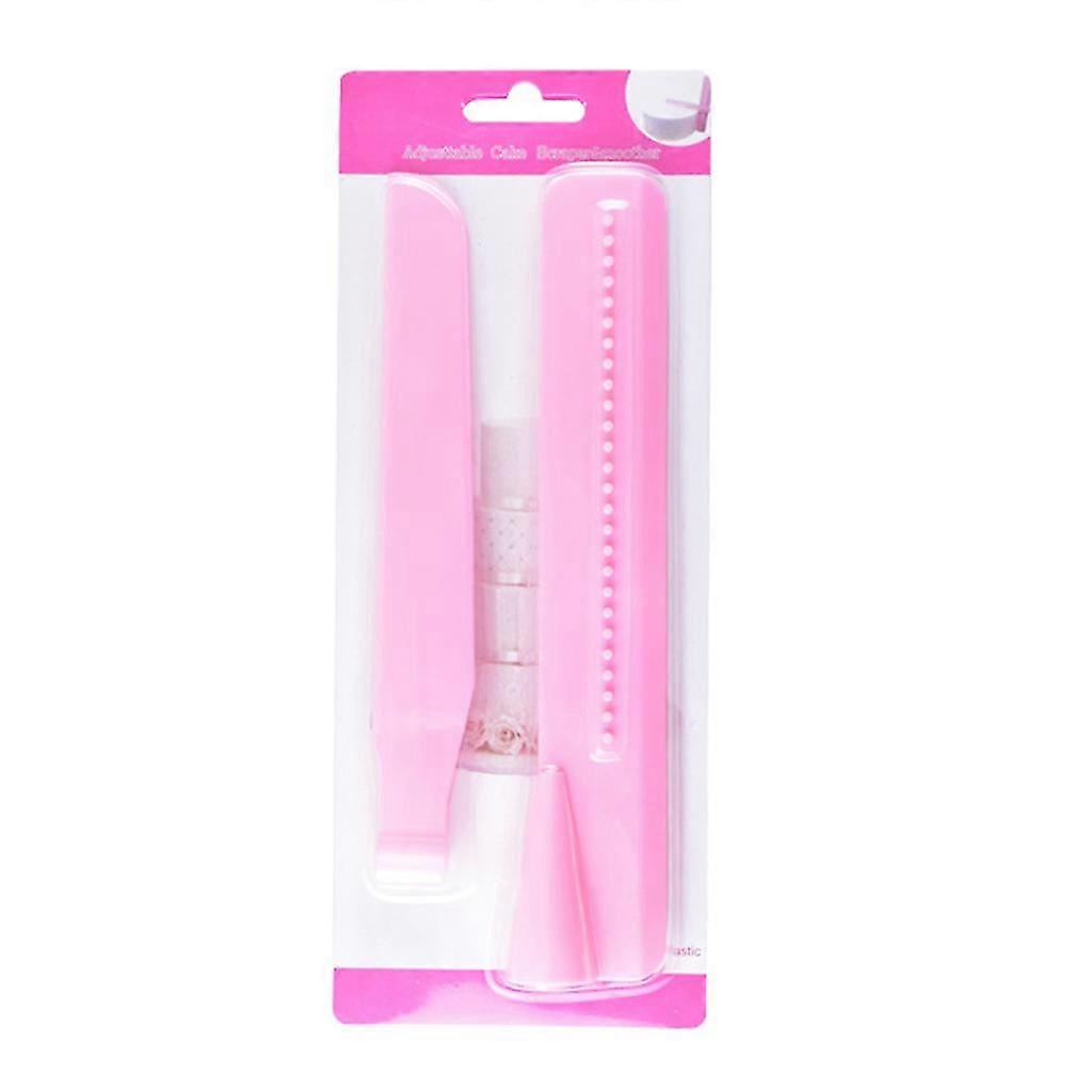 Cake Decoration Accessories Level Rotating Cake Right-angle Scraper Diy Adjustable Height Edge Smoother Baking Tools Cake Screed