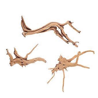 3Pcs Fish Tank Ornements En Bois Flotté Naturel Artisanat Reptile Tank Ornements En Bois Flotté