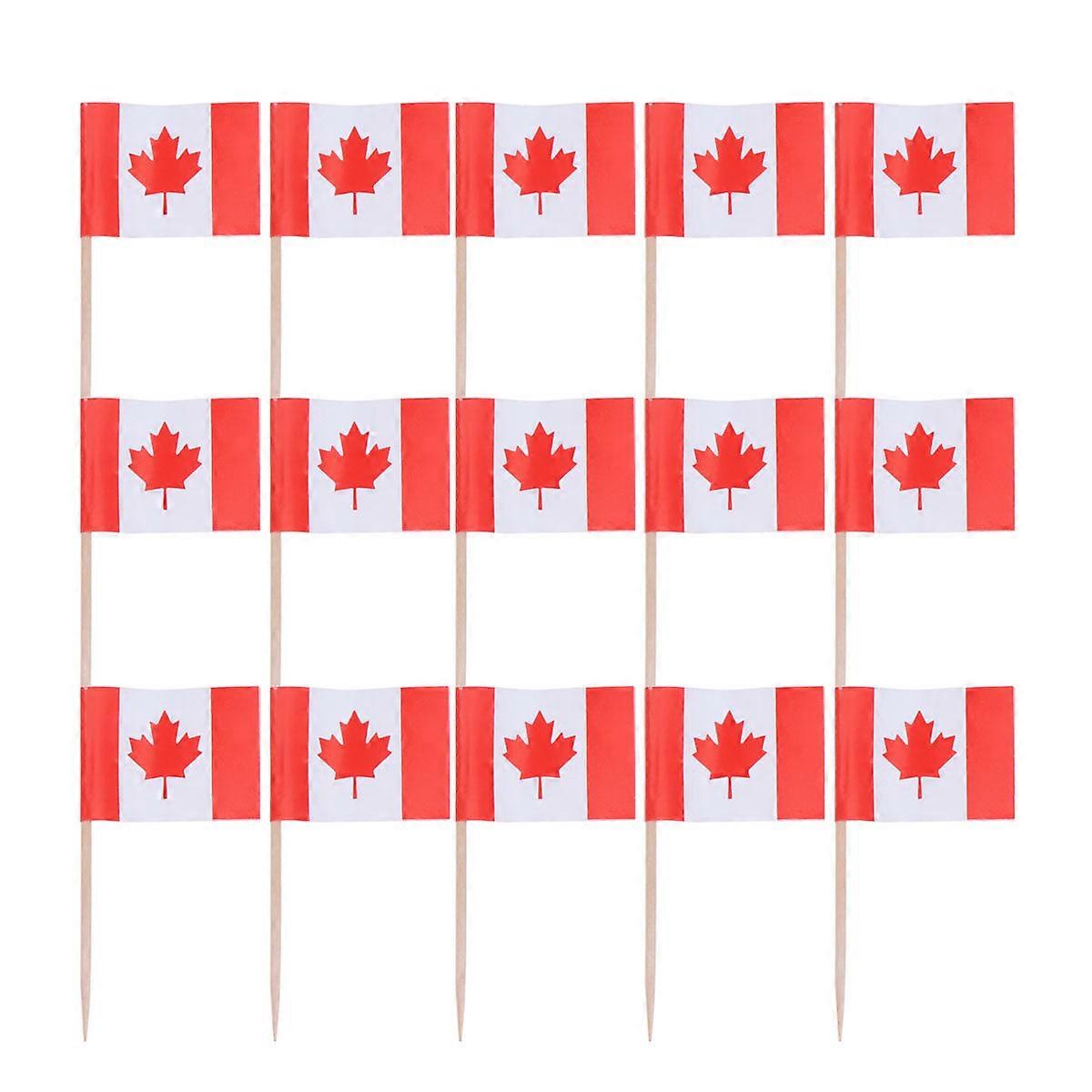 100pcs קנדה דגל לאומי עיצוב עוגה Toppers עוגה יצירתית פירות קוטפים קאפקייקס להוסיף דקור קיסם המפלגה אספקה