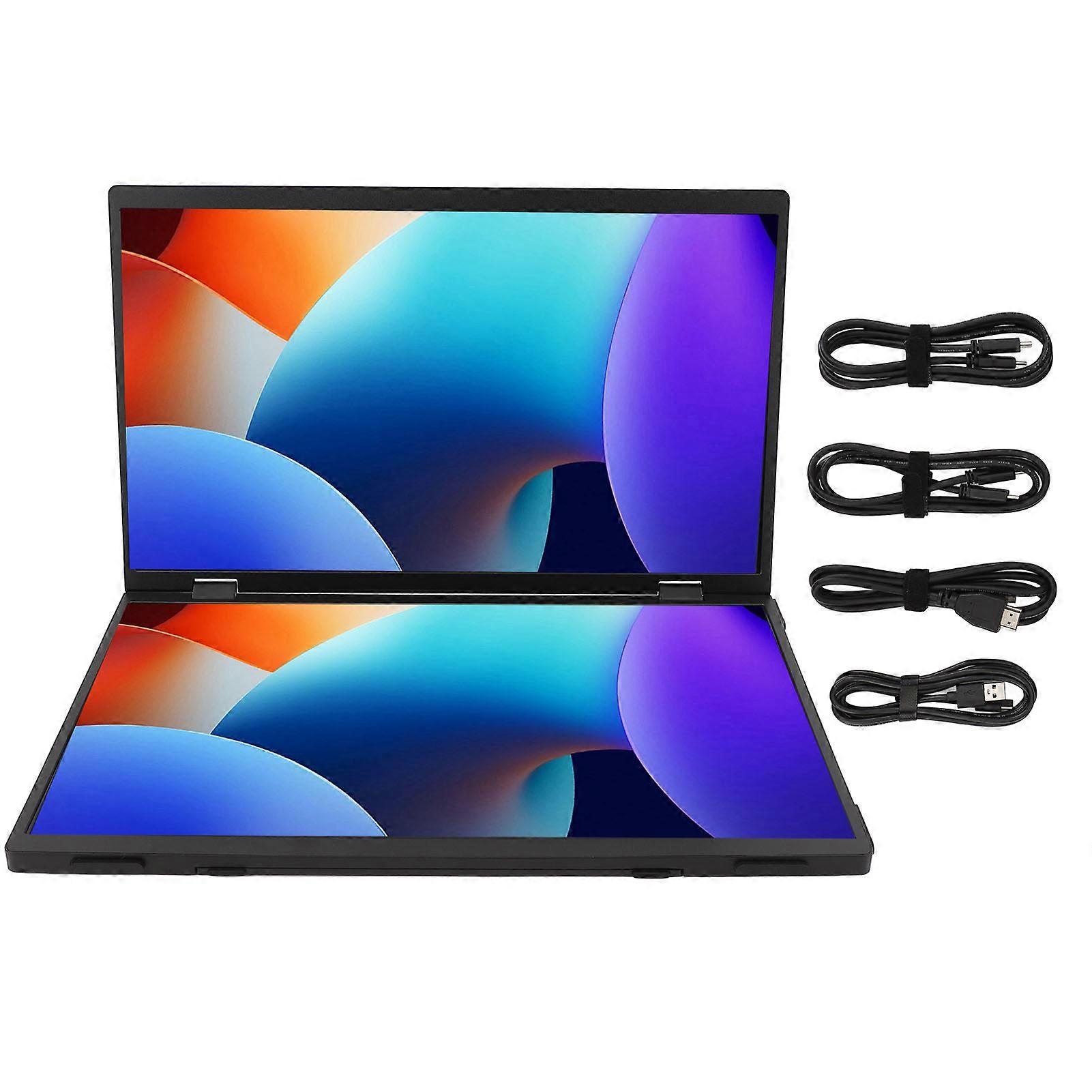 Laptop Screen Extender 15.6inch 1920x1080P 60Hz 16:9 10 Finger Touch 360° Folding Stacked Portable Dual Screen for Smartisan Phone for SWITCH