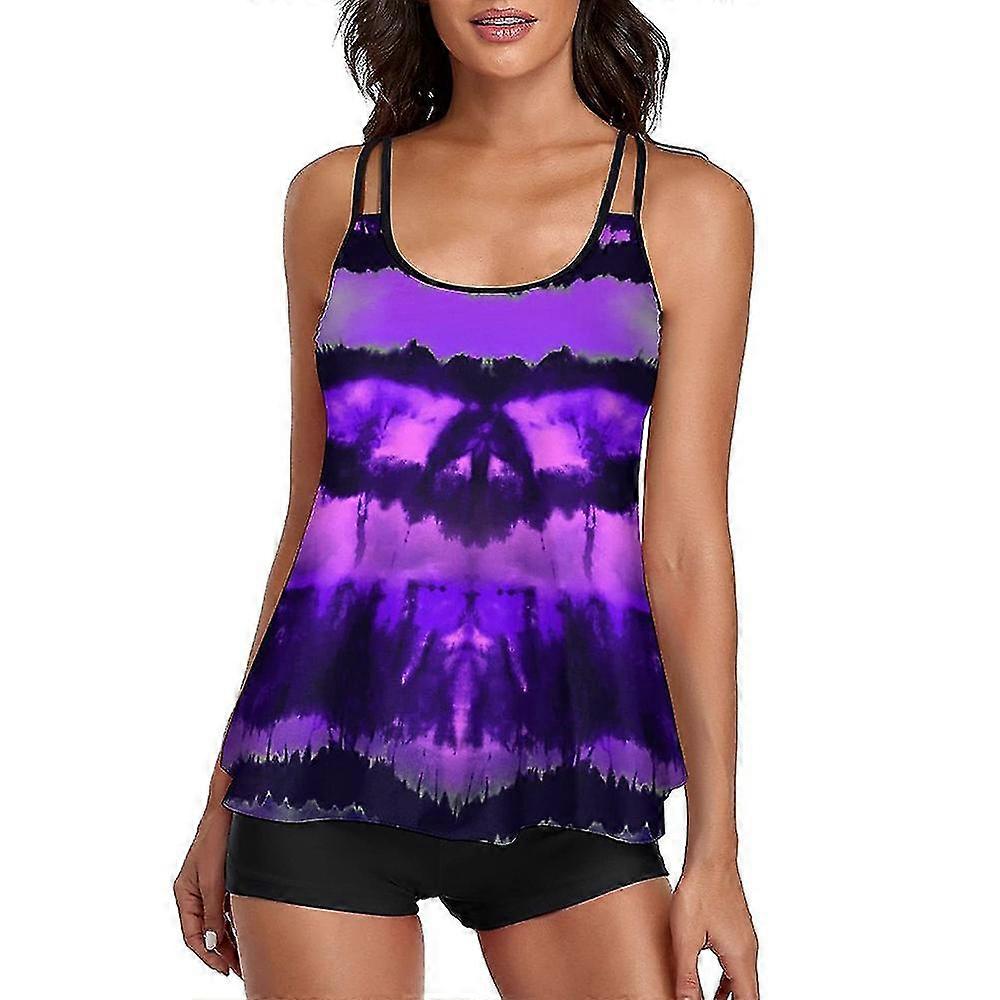 Kvinnor Badkläder Tankini Set Beachwear Baddräkt Semester