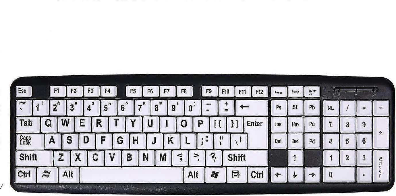 Large Print Keyboard Wired Large Letter Key Keyboard USB Keyboards for Visually Impaired