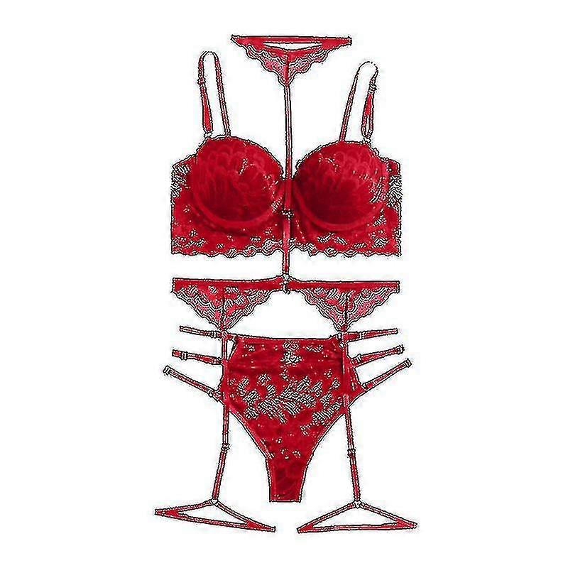 נשים הלבשה תחתונה סקסית Strappy תחרה בירית סטים הלבשה תחתונה