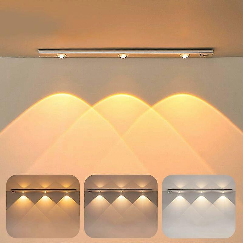 Led Lamp, 40CM Closet Lamp with Motion Sensor, USB Rechargeable Led Lamp, Wireless Kitchen Led Lamp with 3 Lighting Modes and Magneti Mount