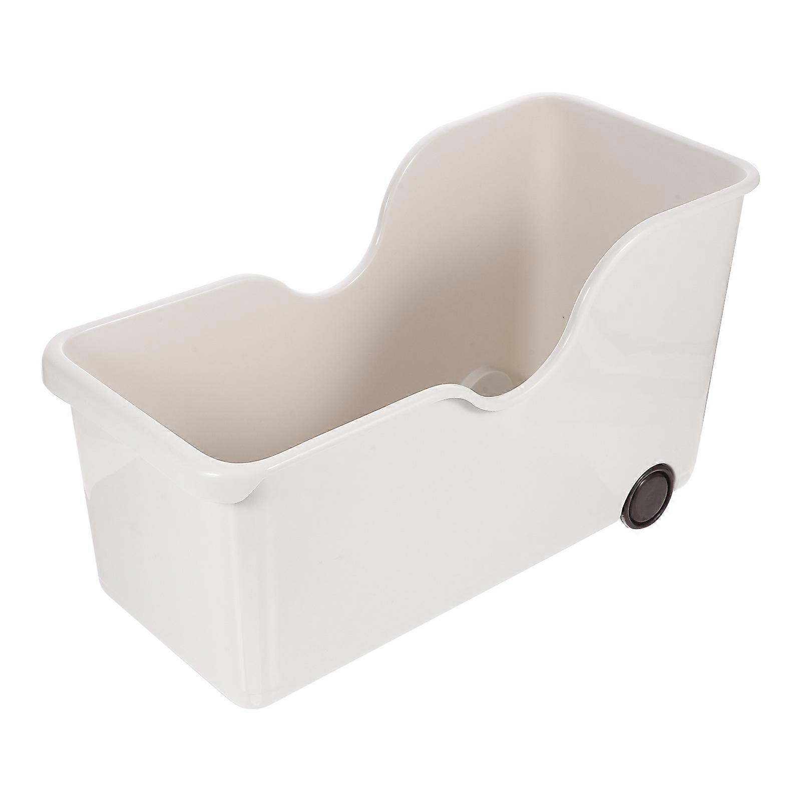 Plastic Kitchen Bin Storage Container With Wheels Reusable Cutlery Organizer Kitchen Storage