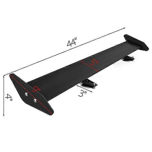 43 / 53 Inch Lightweight Universal Rear Wing Spoiler Single / Double Streamline Deck Set For Any Hatchback With Even Trunk