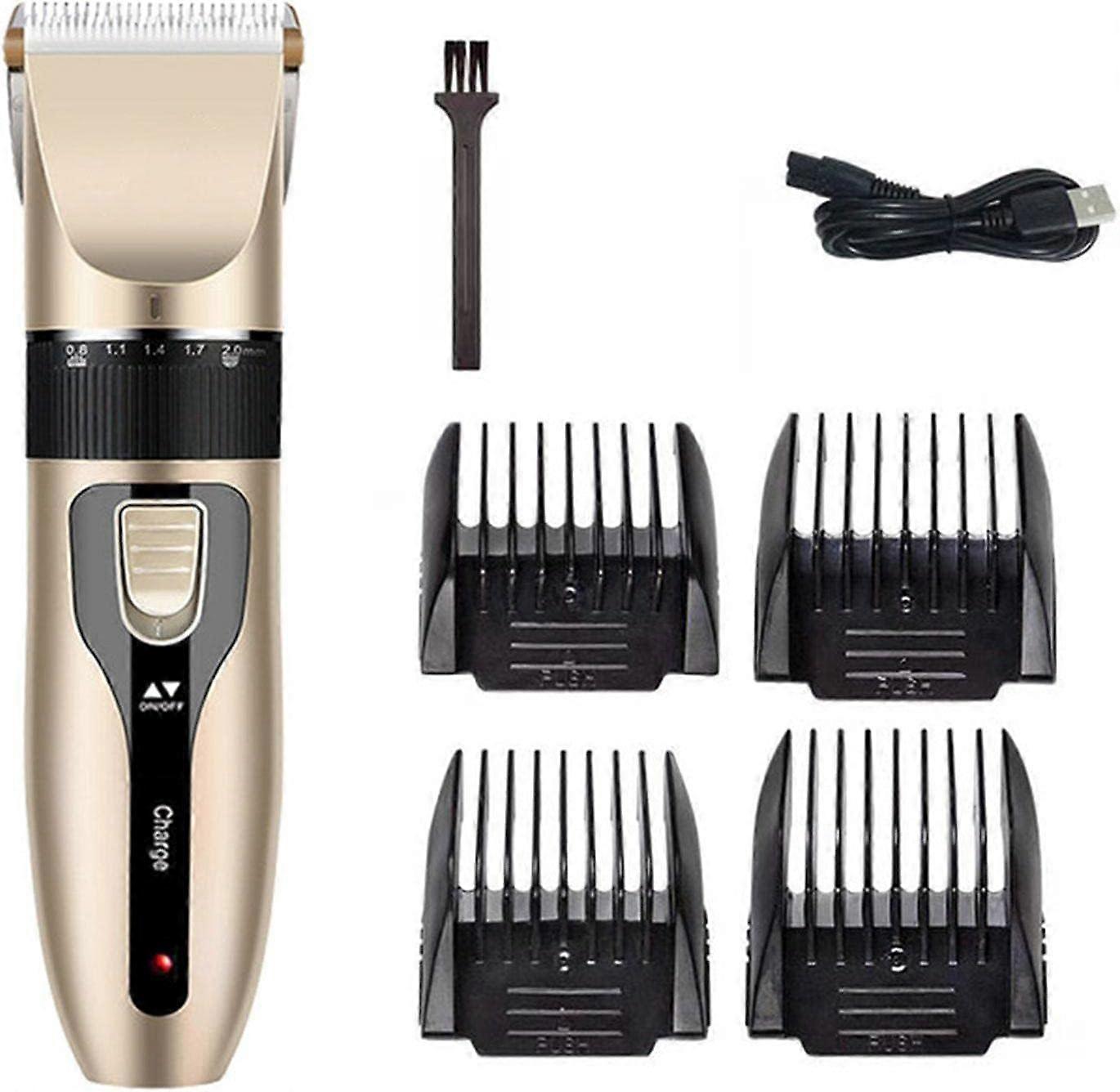 Cat and Dog Clipper Rechargeable USB Rechargeable Low Noise Set (Gold)
