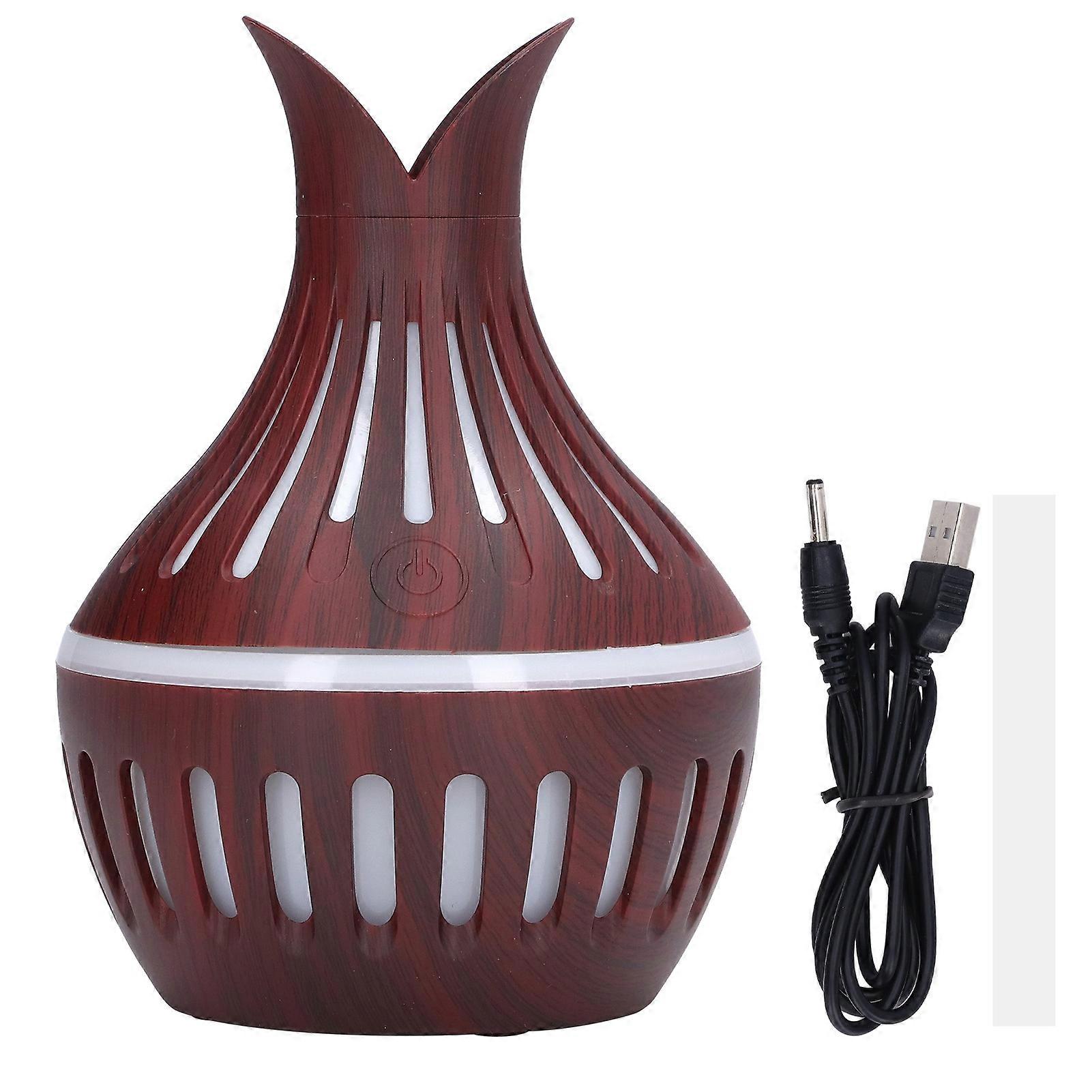 Air Humidifier, USB, Wood Grain, Aromatherapy Diffuser, LED Light, 5V, 1A