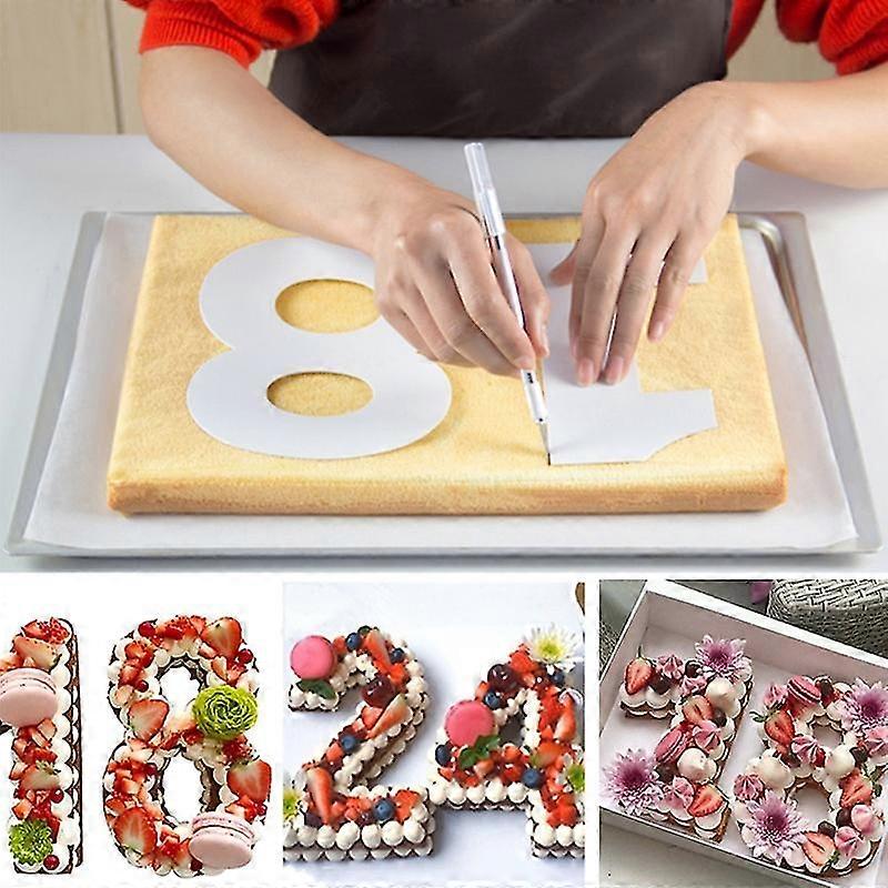 6/8/10inch Pet 0-8 numeroa Kakkumuottisarja Kakun koristelutyökalut Confeitaria Maker DIY Syntymäpäiväkakku Leivonnaiset ja leipomotarvikkeet