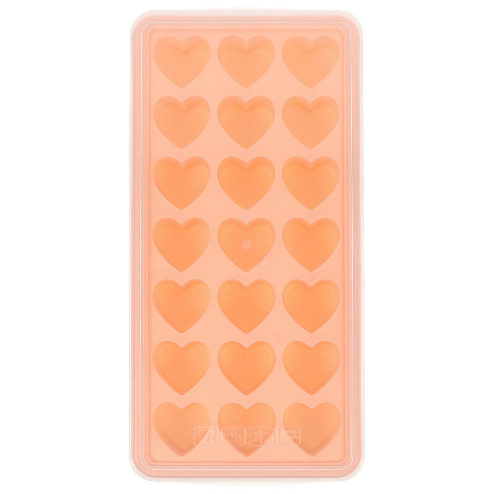 Heart Shape Stackable Ice Tray Silicone Ice Cube Mold Easy Release Mould