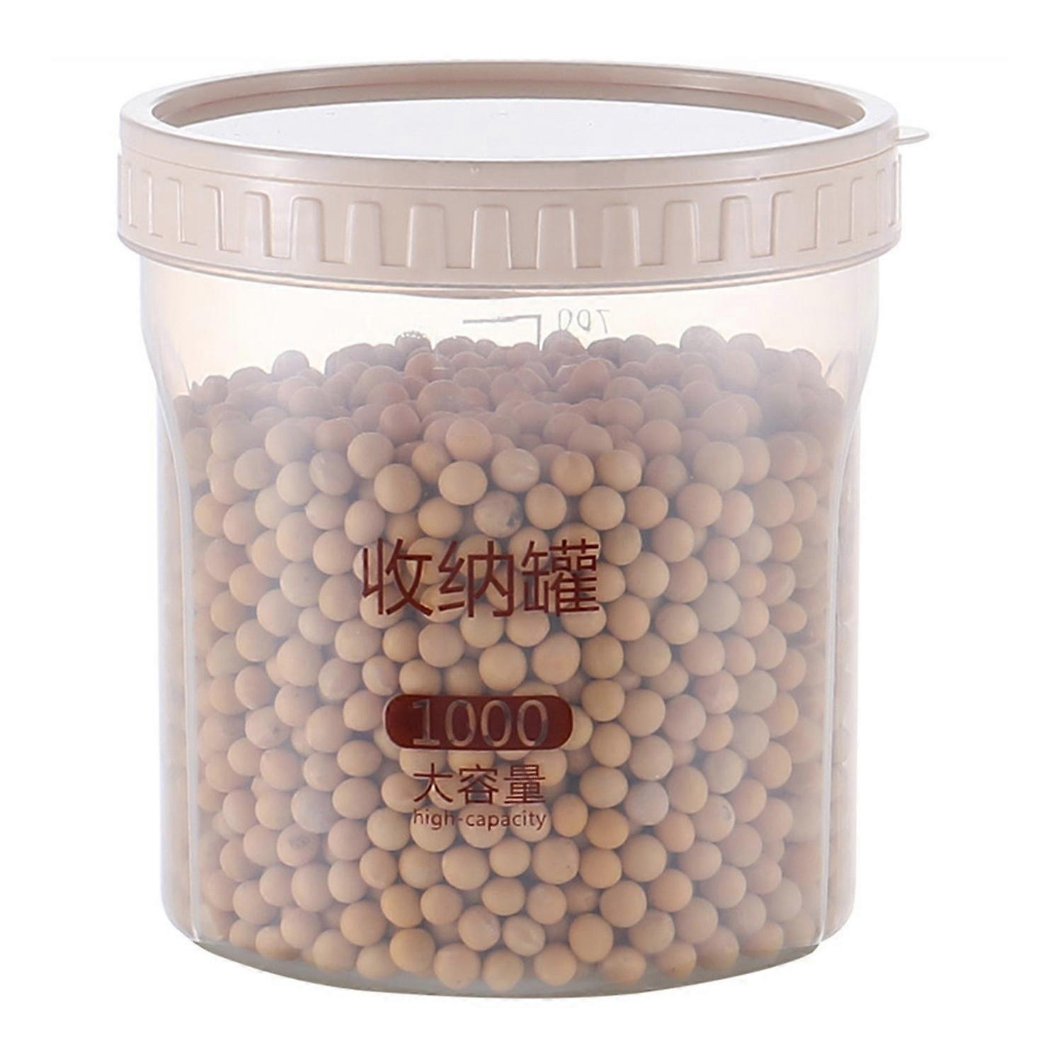 500/1000/1600ML Food Sealing Jar with Airtight Lid Durable Plastic Storage Container Clear Scales