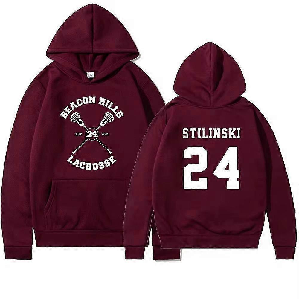 Moletom com Capuz para Adolescentes Beacon Hills Stilinski 24 Lahey Pullover Tv com Capuz Moletom com Capuz Hip Hop Tops Streetwear M(52-60)kg 1